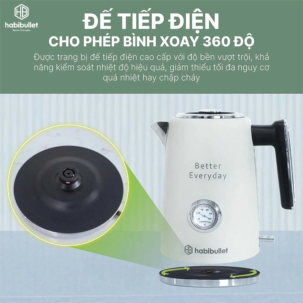 Ấm đun siêu tốc Habibullet KHB2286 PRO
